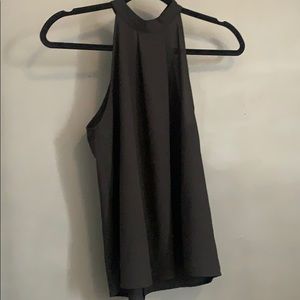 Black sleeveless blouse